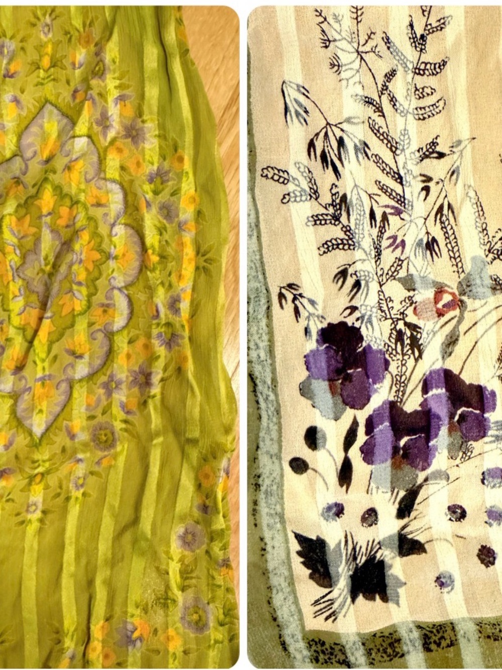 2 April Cornell scarves